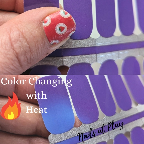 5 for $15 Nail Wraps- Color Change Blue - Picture 2 of 4